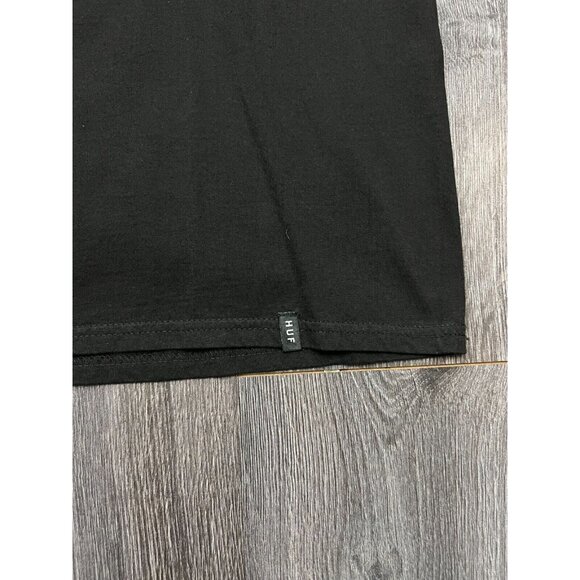 Huff Mens T Shirt Size Large Black White By All Means Necessary Worldwide DBC - Picture 3 of 10